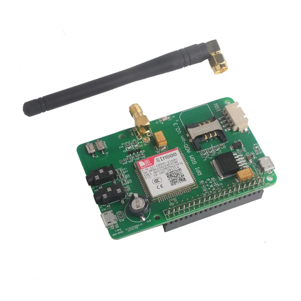 

RCmall Raspberry PI SIM 800 GSM GPRS Add-on V2.3 for Raspberry PI 3 Model B+, Quad-band GSM/GPRS/BT Module FZ1817