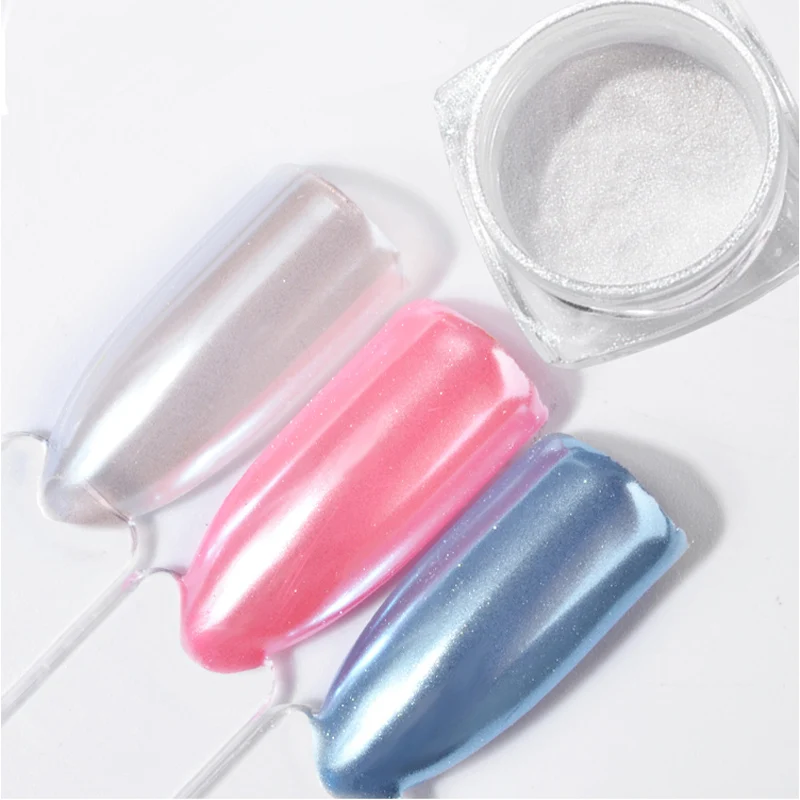 2g/box  Diamond Pearl Powder Manicure Shimmer Powders Mermaid Mirror Matt Nail Pigment Glimmer Nail Art Dust