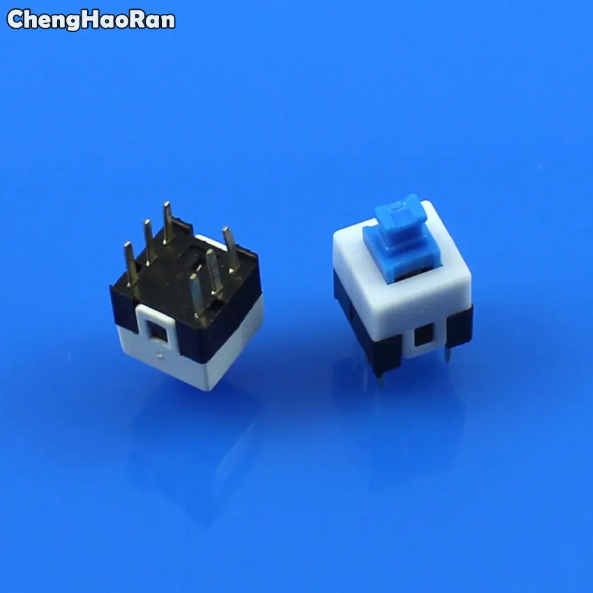 ChengHaoRan Promotion! 50Pcs 7 x 7mm PCB Tact Tactile Push Button Switch Self Lock 6 Pin DIP,7*7mm