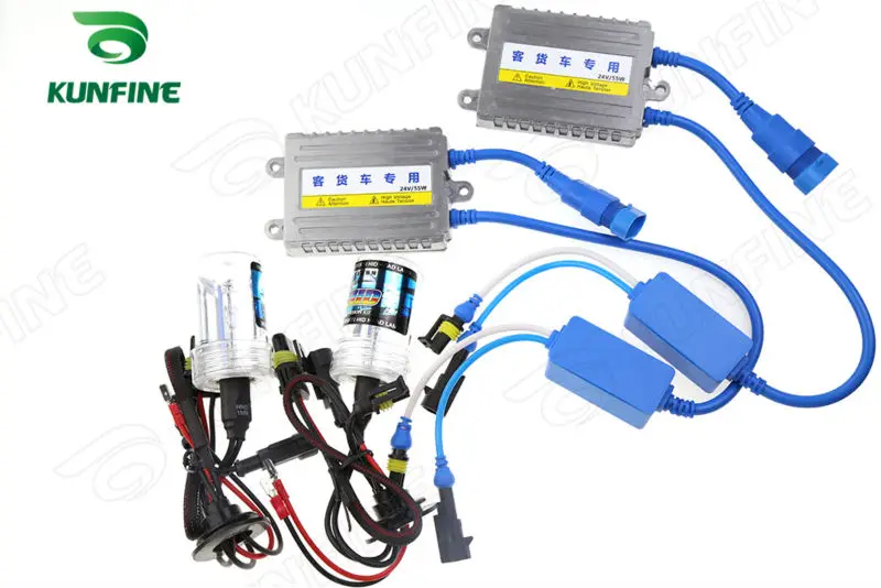 24V/55W Xenon Truck Headlight H1/H3/H7/H8/9004/9005/9006/9007/880/D2S/h4-2/H7R HID Conversion xenon Kit with Slim AC ballast