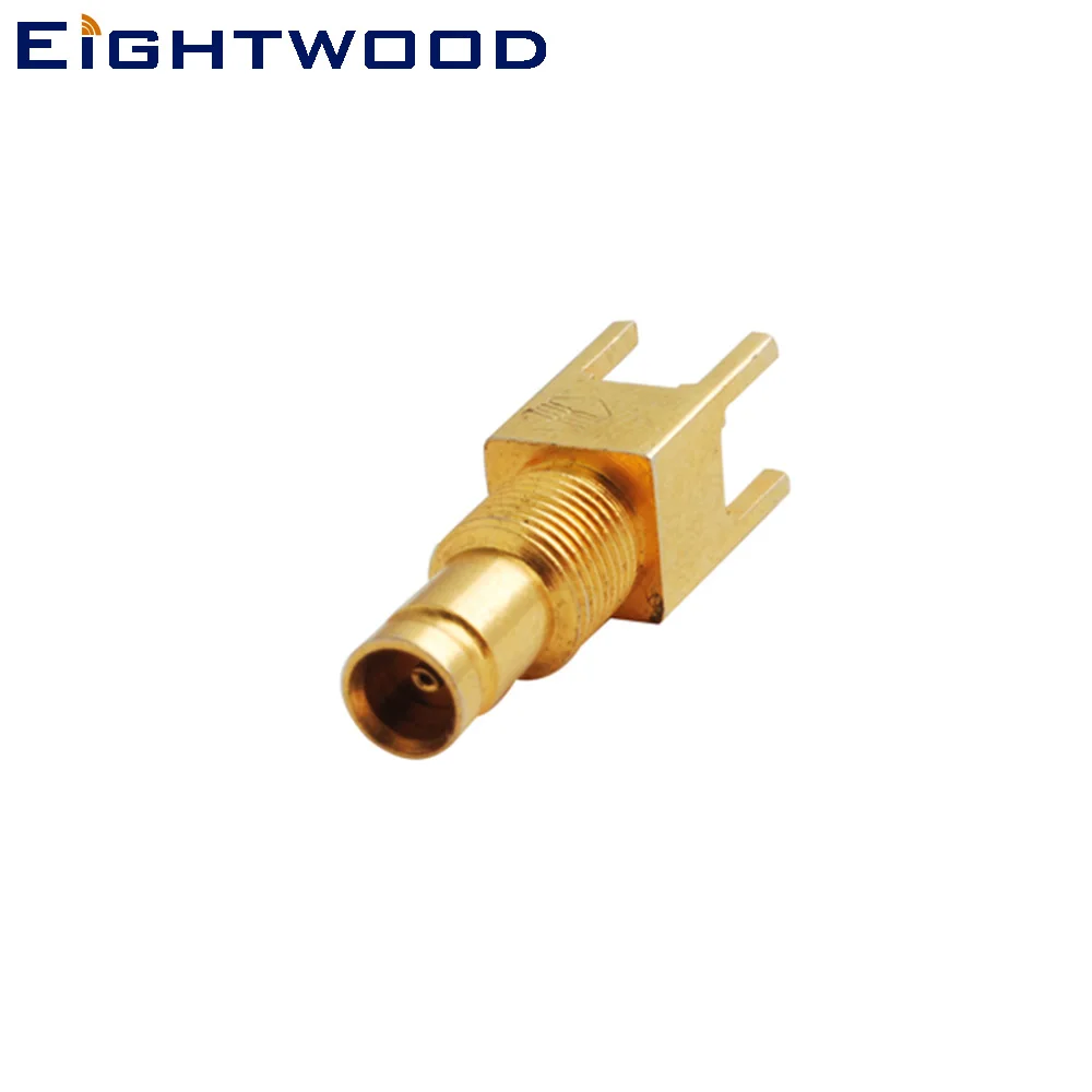 

Eightwood 5PCS 75 Ohm 1.0/2.3(CC4/SSA) Jack Female RF Coaxial Connector Adapter Thru Hole Bulkhead PCB Vertical