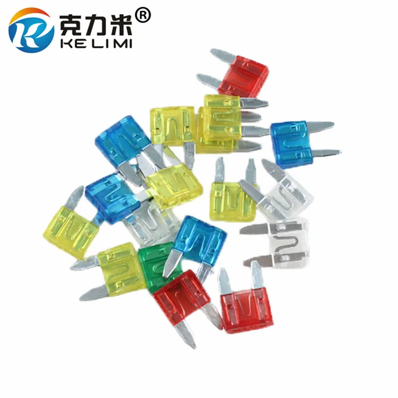 100Pcs Car Mini Fuse 5A 10A 15A 20A 25A 30A Mini blade Fuses Car Auto Truck Motorcycle Caravan Boat Fuse