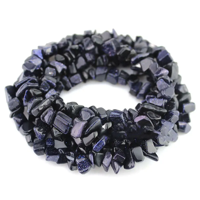 3-5x6-8mm Blue Sandstone Beads Natural Freeform Chips Stone Beads For Jewelry Making Beads 32'' Needlework DIY Beads Trinket