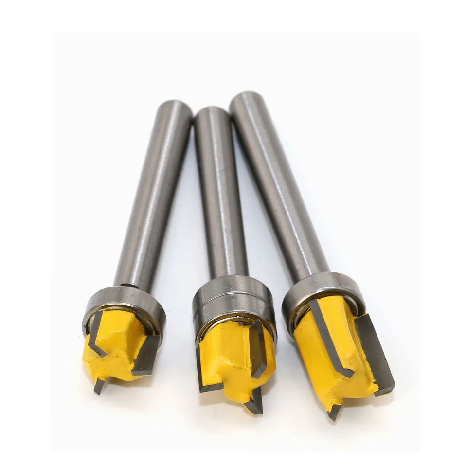 Imagem -06 - Rolamento Flush Trim Router Bit para Madeira mm Shank Bit Reto Tungstênio Carpintaria Ferramenta de Fresagem 1pc