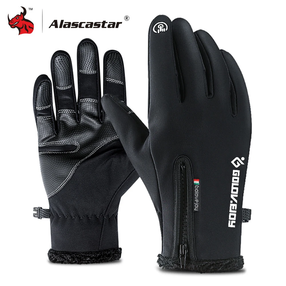 Motorcycle Gloves Winter Warm Waterproof Windproof Protective Gloves Touch Screen Guantes Luvas Warm Fleece Lined Gloves