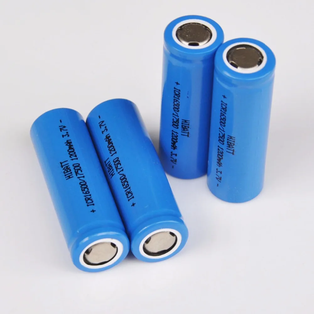 US 10PCS 1200mAh 3.7V 16500 lithium ion rechargeable battery 17500 li-ion cell baterias pilas for led flashlight digital device