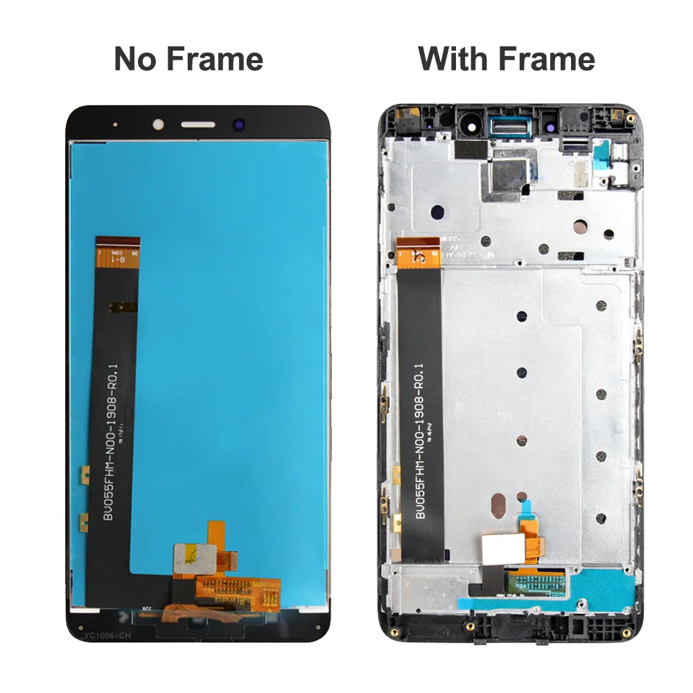 for xiaomi redmi note 4 LCD display digitizer assembly with Frame touch screen 5.5\'\' lcd replacement for redmi mi note4 lcd