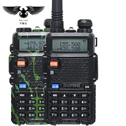BAOFENG UV- 5R Walkie Talkie UHF VHF Dual Band CB Radio uv5r VOX Flashlight Dual Display FM Transceiver 5 watt portable intercom