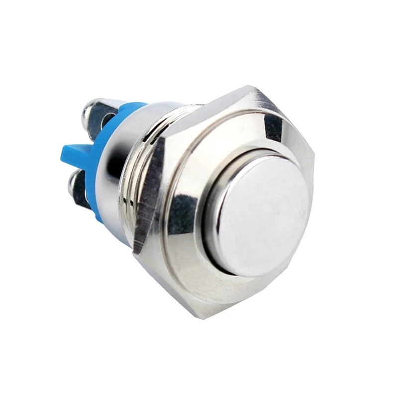 

W01 16mm Momentary Push Button Switch High Round Head Plastic Screw Terminal Waterproof Button