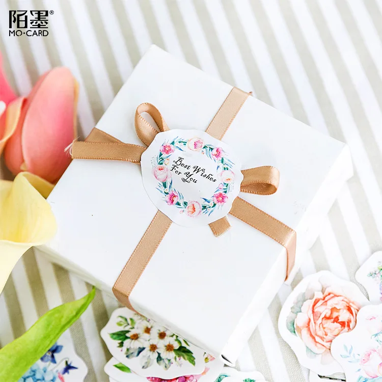 46 pcs/lot Flowers And Plants Decorative Washi Stickers set Scrapbooking Stick Label Diary Stationery Album Stickers