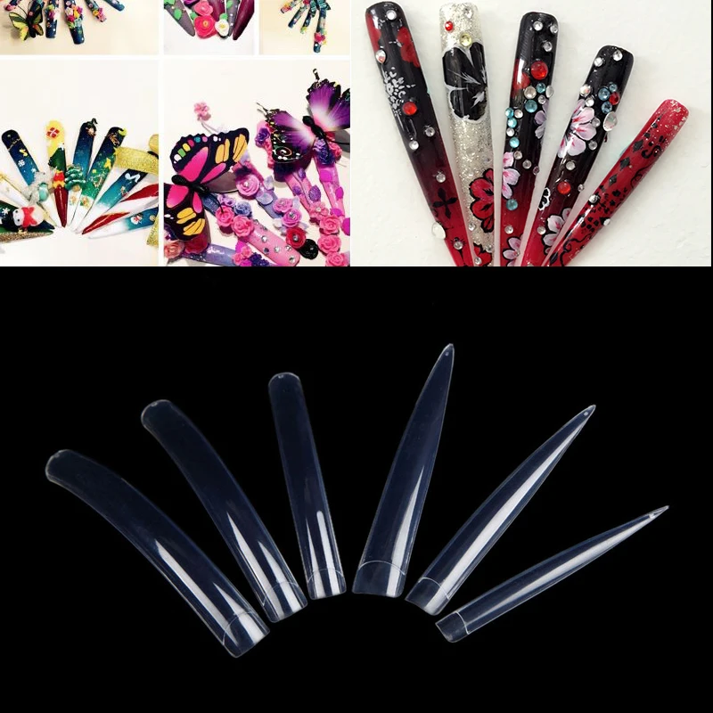 10 Pcs/Set Nude White Fake False Nail Art Design Tips French Acrylic Polish UV Gel Sticker Salon Design Manicure Tools