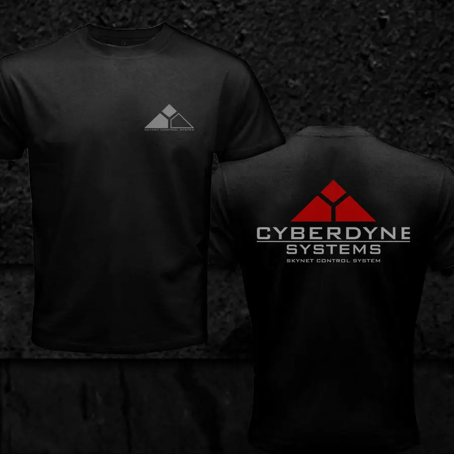 Terminator Shirt Cyberdyne Systems Skynet Control System Front Double Side 2019 New Fashion Men Short Sleeve Print Cool T Shirt