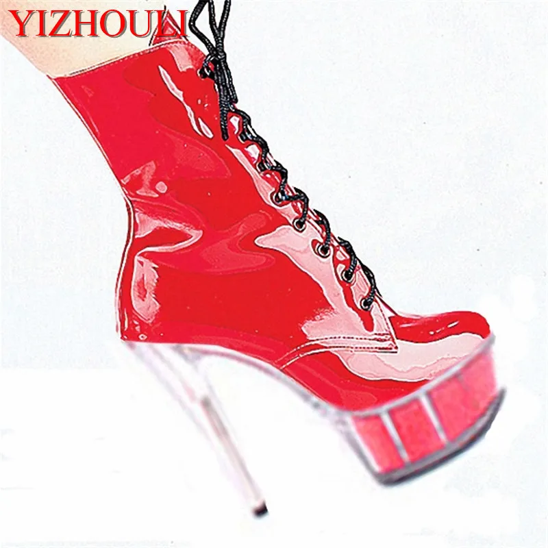 Stylish 6-inch heels, classic zipper lace-up boots, and 15-centimeter pole dance practice ankle boots