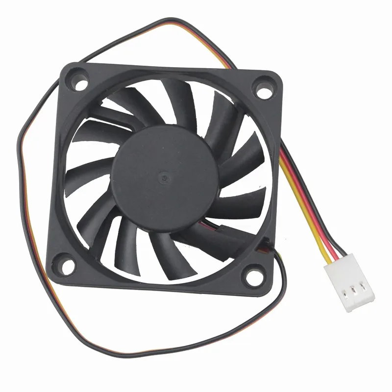 2 Pieces Gdstime 3Pin DC 12V 6cm 60x60x10mm Computer PC CPU Chip Brushless Cooler Cooling Fan 60mm