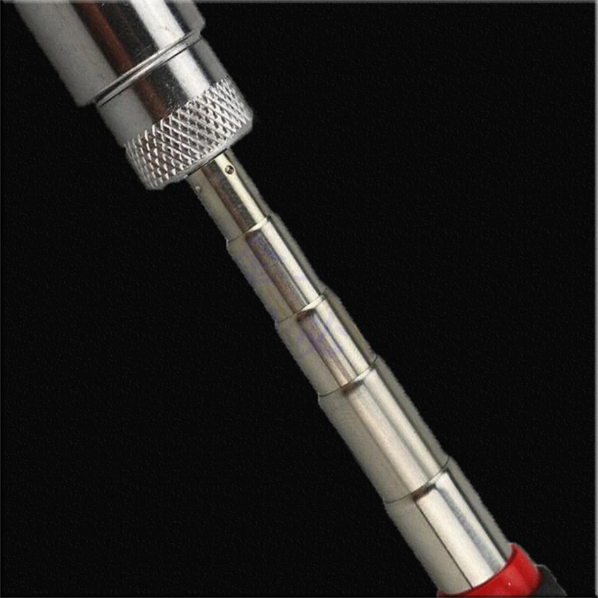 Herramienta de recogida telescópica magnética, Mini imán LED para recoger destornillador, tuercas y pernos, tornillo de Metal, herramientas manuales, 1 ud.