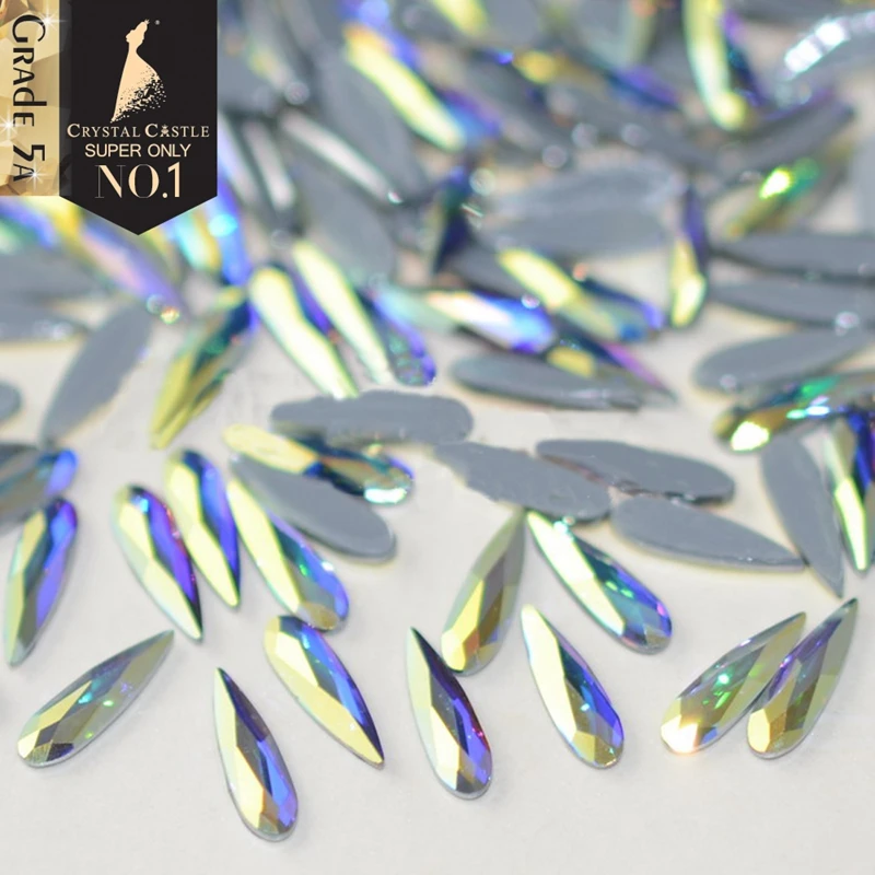 Crystal Castle Nagel Strass steine für Handwerk, Bling bling Circle, Mond, Herz Strass, Schuhe Steine, 3D Nail Art Glas Kristall – Detail 5