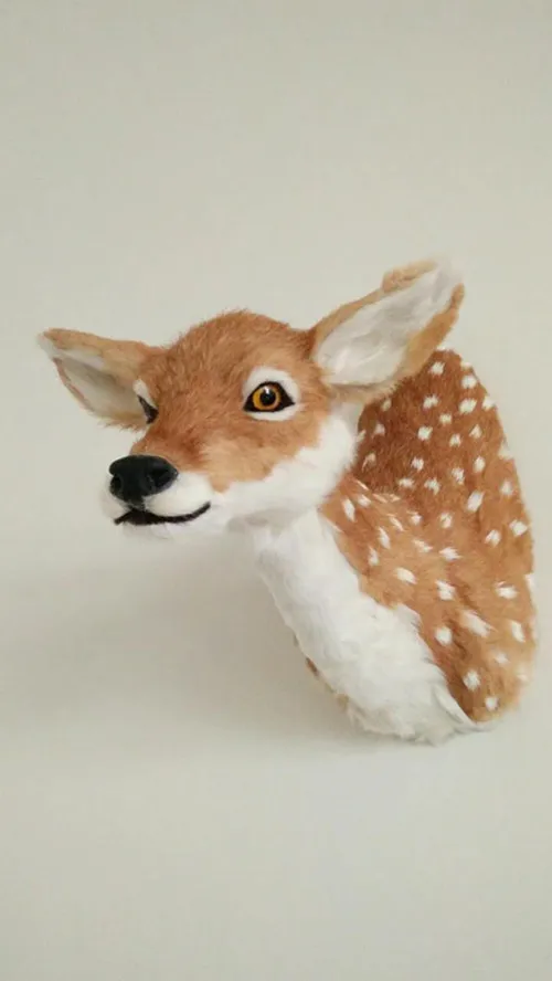 big creative simulation deer head model polyethylene & furs deer head gift about 52x48cm 1646