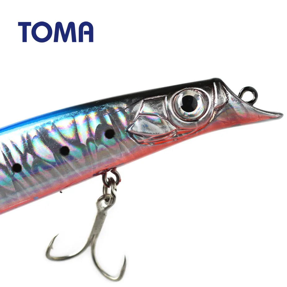 TOMA Popper Topwater Fishing Lure 140mm 19g Wobbler Floating Artificial Hard Bait Crankbait Sea Bass Lure Fishing Tackle