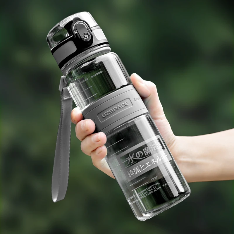 500/1000ml Sports Water Bottles BPA Free Portable Leakproof Shaker Outdoor Tour Gym Drink Bottle Eco-friendly Plastic Coffee Cup