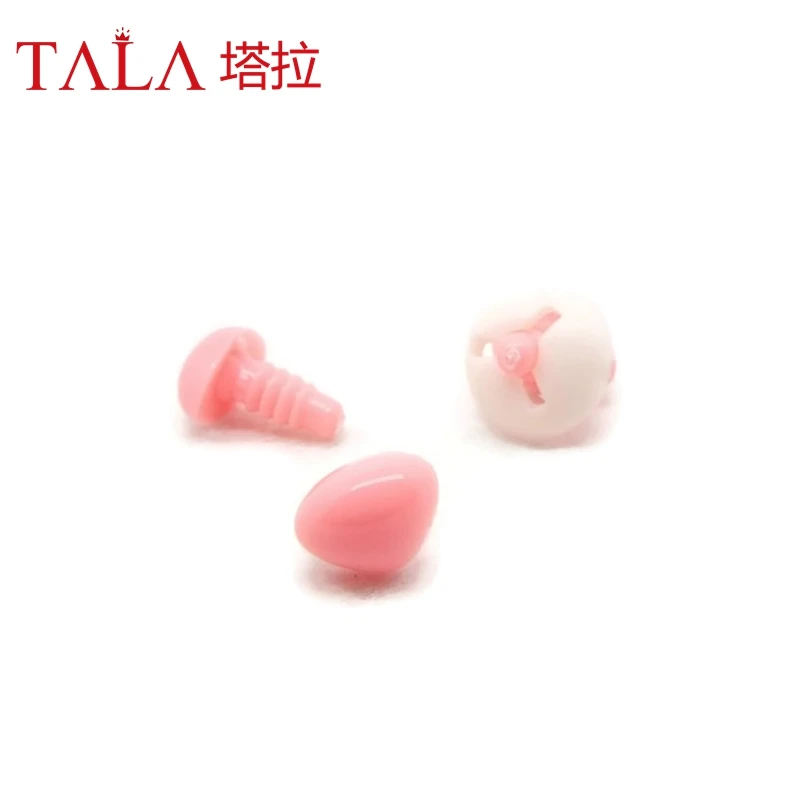 4.5mm/6mm/7mm/8mm/9mm/10mm/12mm/15mm/18mm Pink Safety Triangle Noses For Teddy Bear DIY Doll Accessories