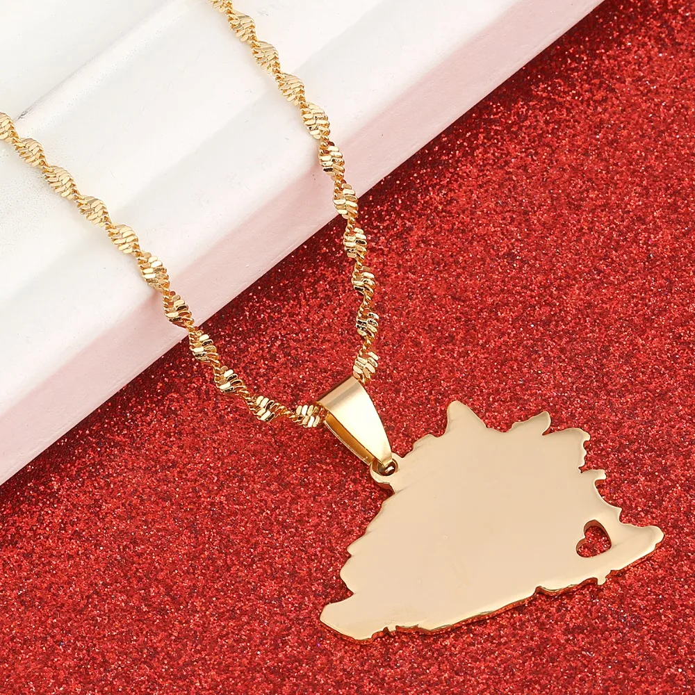 Bosnia and Herzegovina Map Pendant Necklaces for Women