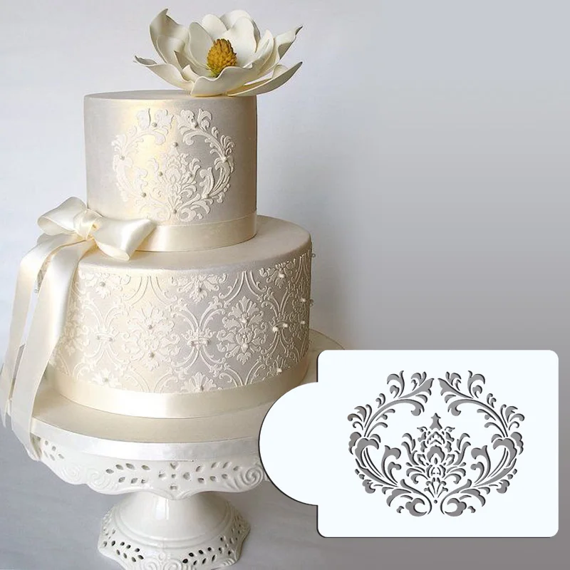 Filigree Damask Cake Stencil Cake Side Design Stencil Cake Border Stencils Bakeware Cake Decorating Tool