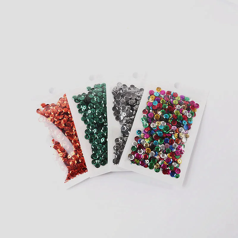 720Pcs/Pack 6mm Silver-based Colors PVC Round Cup Loose Sequins Paillettes Sewing Wedding Craft,Women Garment Diy Accessories