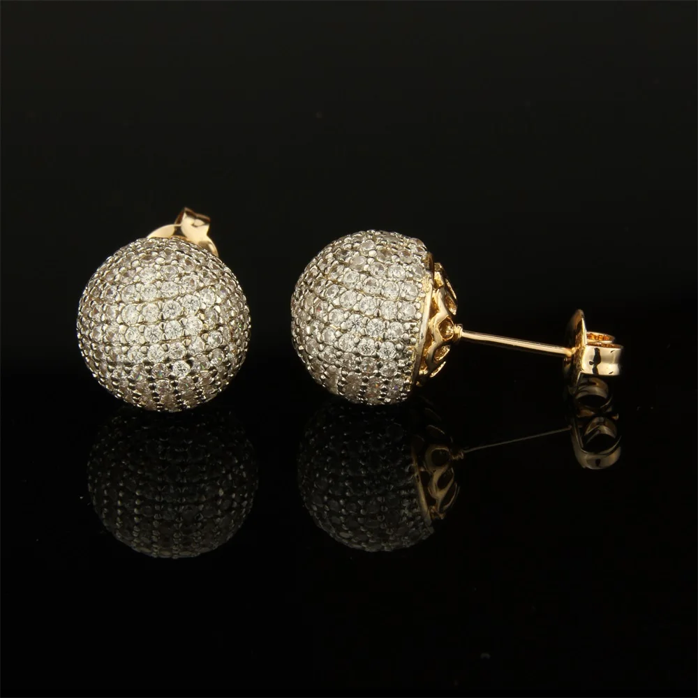SUNSLL Golden Color Copper Pins Multicolor Cubic Zirconia Stud Earrings For Women Party Fashion Jewelry Cobre CZ Brincos