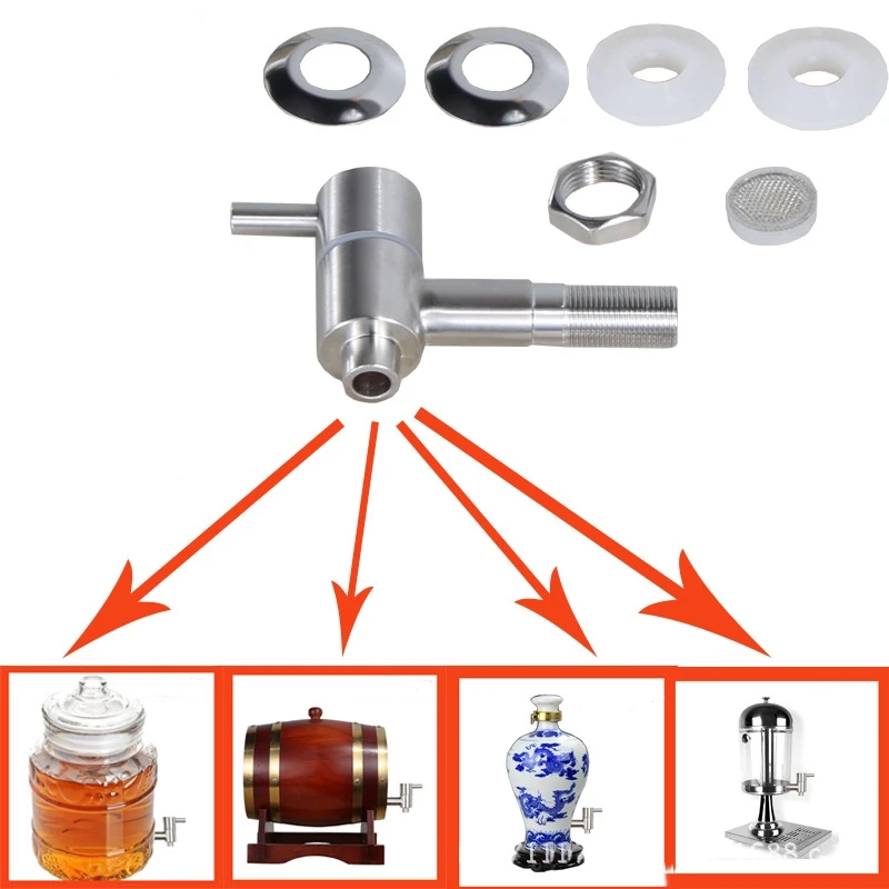 1pc 304 stainless steel Beer Barrel Faucet Juice Machine Soda Barrel Coffee Machine Juice Dispenser Tap