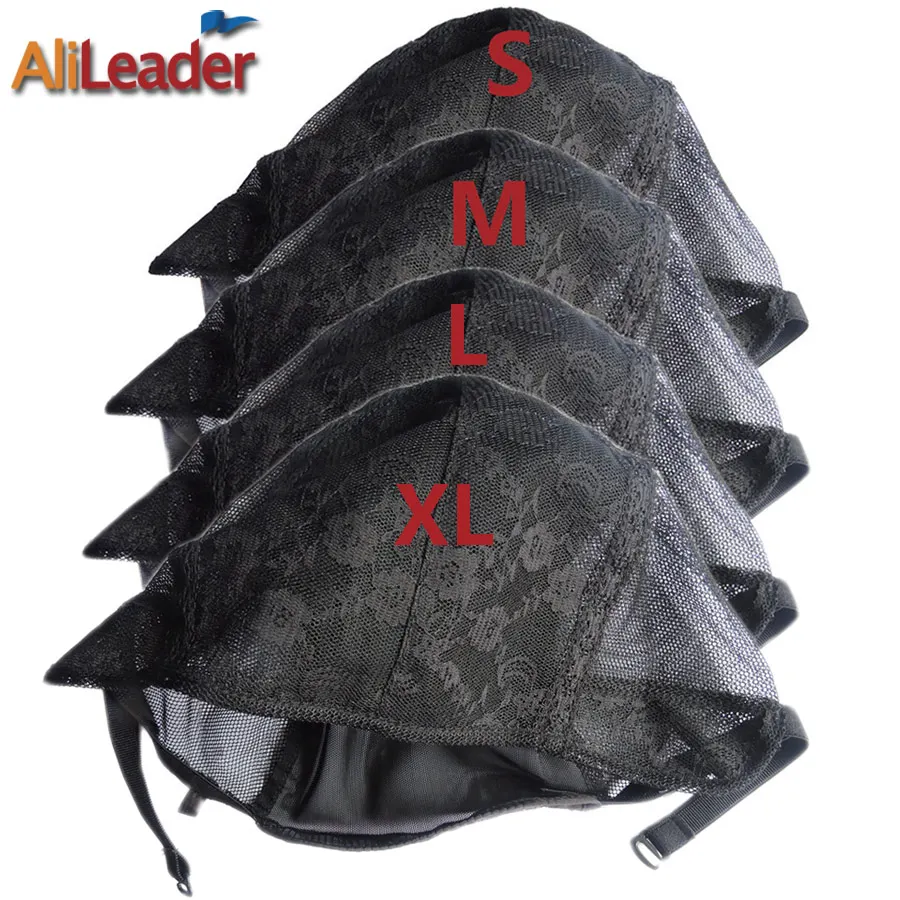 Alileader Adjustable Wig Caps For DIY Wig S/L/XL Base Cap Black Weaving Wig Tools Cap Lace Wig Caps Weave Cap For Making a Wig