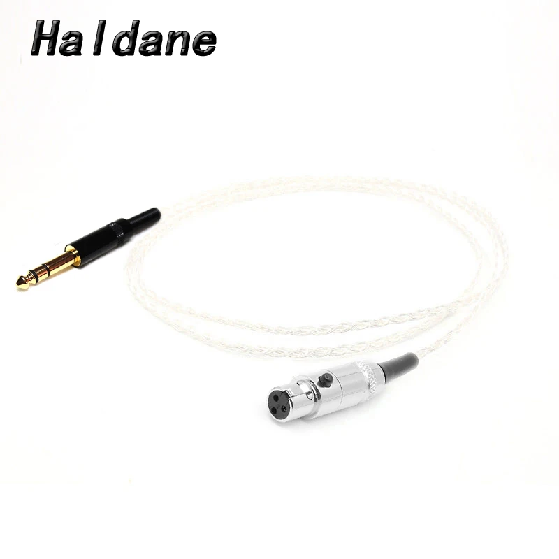 Haldane 6.35mm 6 Cores 7N OCC Silver Plated Headphone Upgraded Cable for K240 K242 K271 K272 K702 Q701 Earphones
