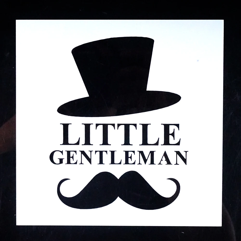 15 cm DIY Craft Stencils For Walls Painting Scrapbooking Album Decorative Embossing Paper Cards,Mustache Little Gentleman