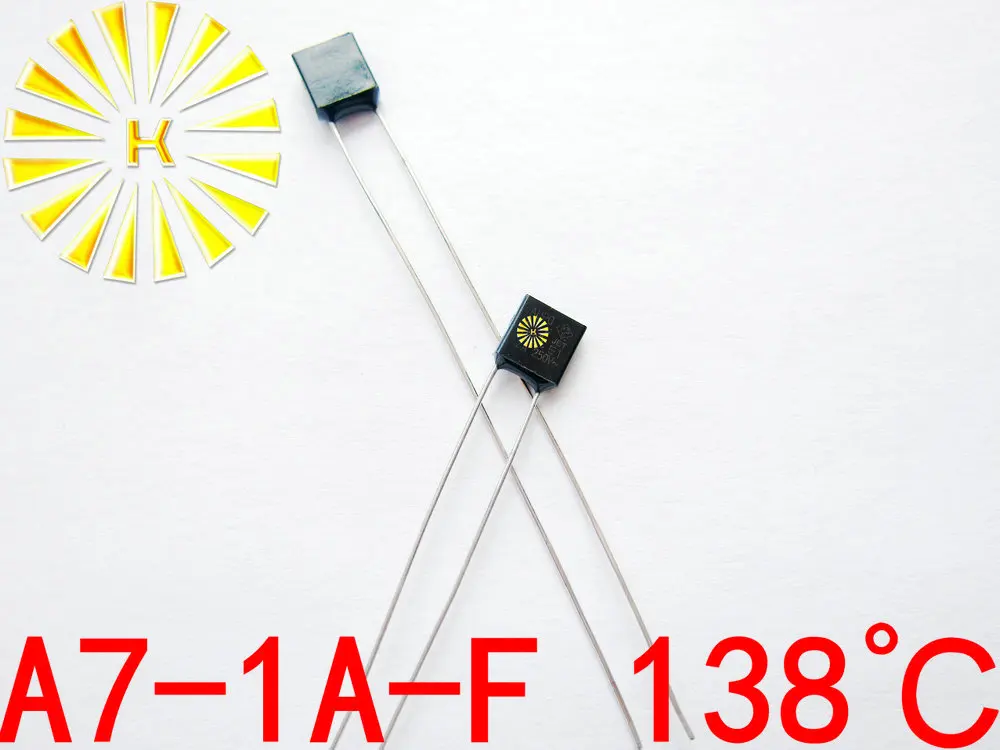 

100% Original A7-1A-F 138 degree Thermal Cutoff RH138 Thermal-Links 1A 250V Black Square Temperature Fuse x 500PCS