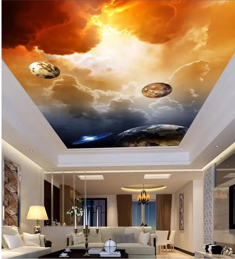 

3d mural wallpaper ceilings clouds ceiling living room bedroom ceiling frescoes Home Decoration