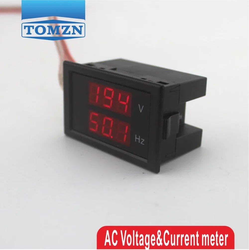 LED dual display Voltage frequency  meter  voltmeter  range AC 80-300V 45.0-65.0 Hz  Panel Monitor