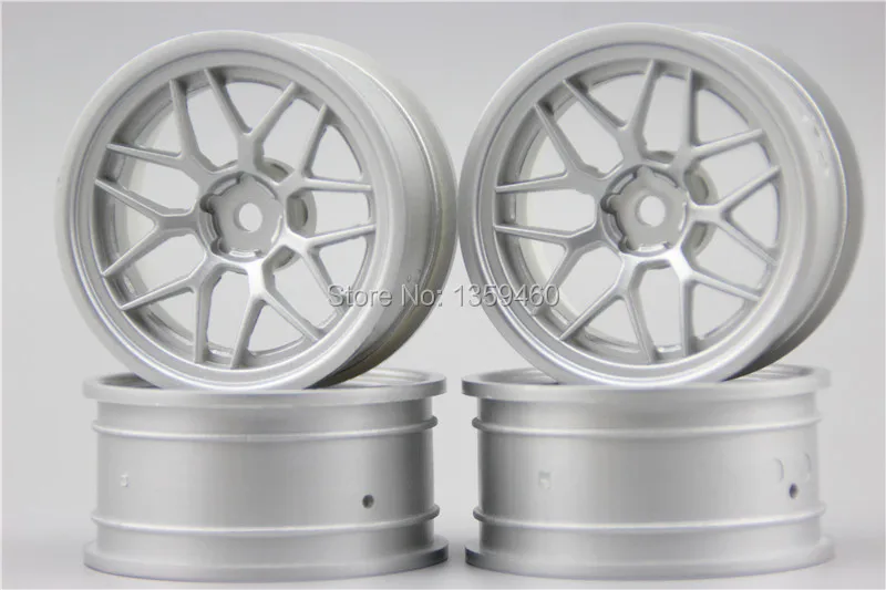 4pcs 1/10 Touring&Drift 15% Reinforced Nylon Wheel Rim  I7YS ( Painting Silver) 3mm offset  fits for 1:10 Touring&Drift Car