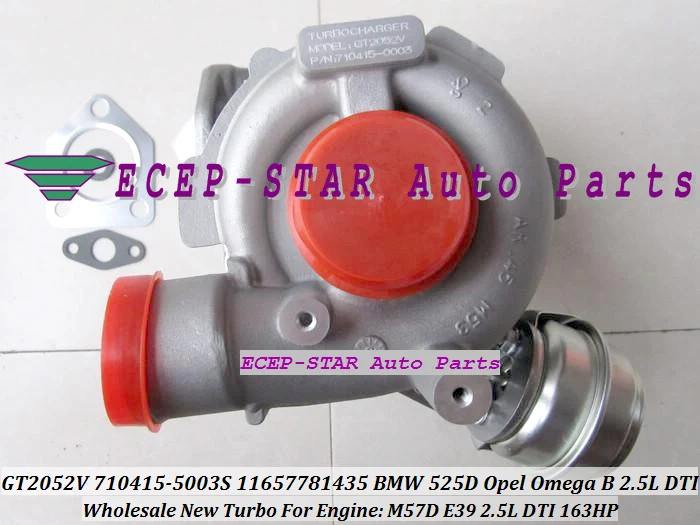 Turbo GT2052V 710415-5003S 710415-0001 710415 Turbocharger For BMW 525D 2002-03 For Opel Omega B 2.5L DTI Engine M57D E39 163HP