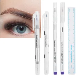 5Pcs Skin Marker Eyebrow Marker Pen Semi-permanent Waterproof Tattoo Marker Pen Microblading Eyebrow Lip Tattoo Positioning Pen