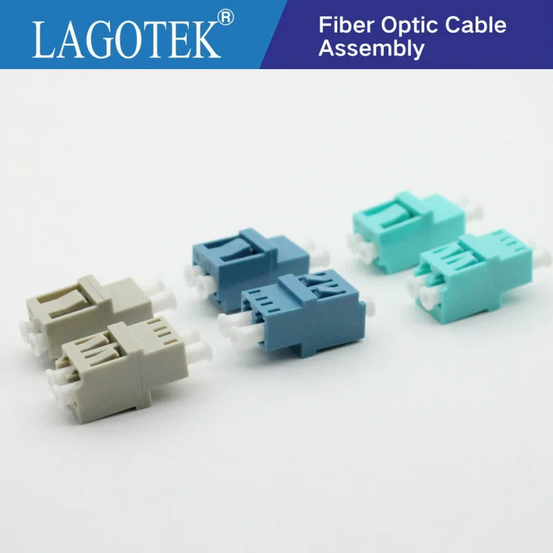 50PCS LC UPC Duplex  Fiber optic Adapter High low type  LC Optical fiber coupler LC UPC Fiber flange MFA-LC02-AQ