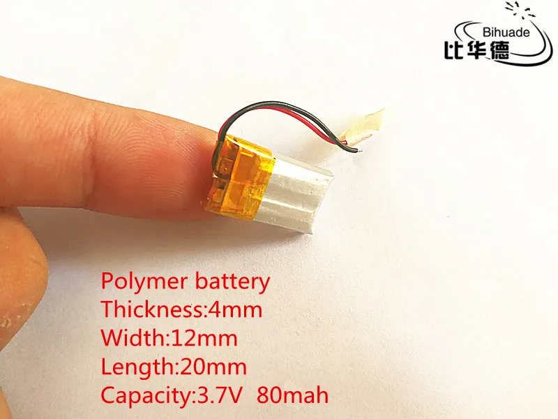 100pcs 3.7V,80mAH,401220 PLIB; polymer lithium ion / Li-ion battery for GPS,mp3,mp4,mp5,dvd,bluetooth,model toy mobile bluetooth