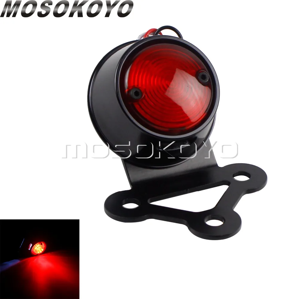 

12V LED Old School Vintage Motorcycle Universal Taillights Brake Stop License Plate Light for Harley Touring Cafe Racer