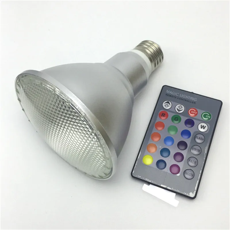 

LED Par38 RGB 10W E27 Par 38 Par 30 LED spotlight lamp dimmable Umbrella bulblight refletor waterproof 110V 220v 240v