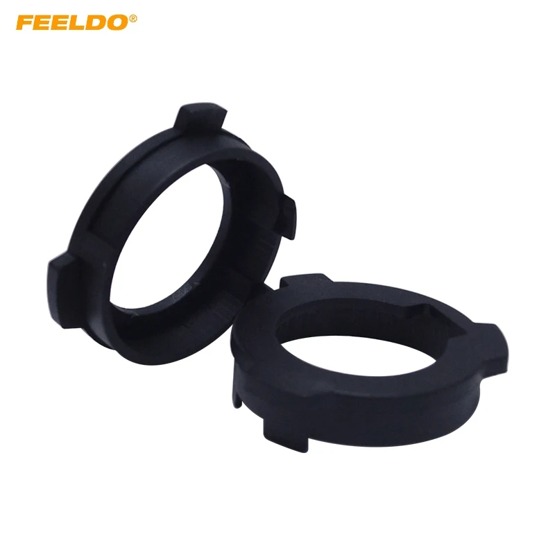 FEELDO 2Pcs Auto LED Headlight H7 Sokets Adaptor Holder For Volkswagen Polo Skoda Octavia MG Adapter Lamp Base #MX5534