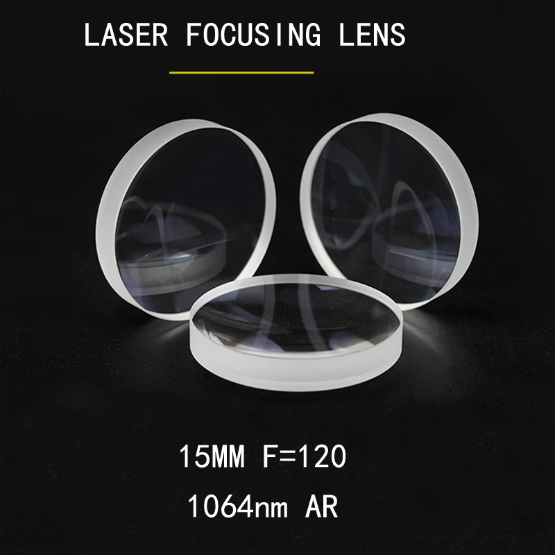 Weimeng laser focus lens Dia 15mm F=120 H-K9L  1064nm AR Plano-convex shape focusing mirror & glass for laser cutting machine