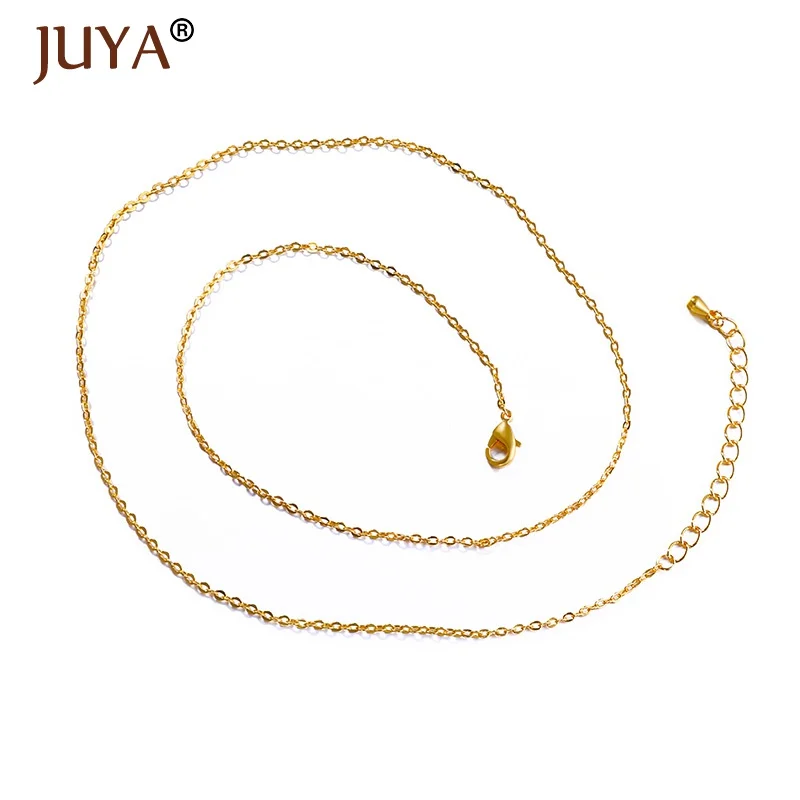 

JUYA Simple Copper Necklace Lobster Clasp Adjustable 45cm+5cm Necklace Chain for Jewelry Making Accessories Wholesale Offer