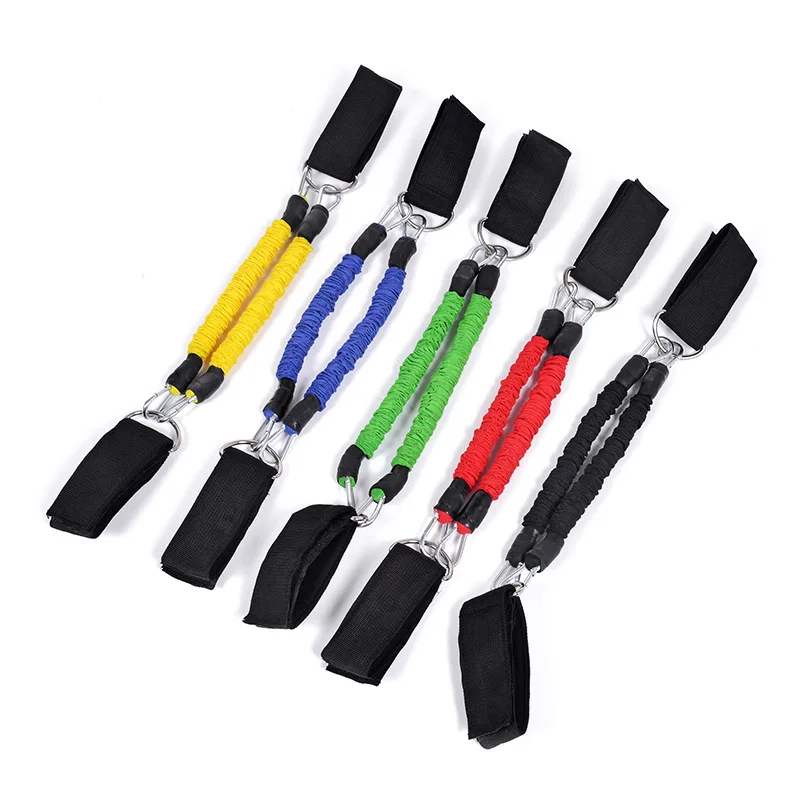 1set Pedal Exerciser Elastic Bands Jump Training Trainer Expander Resistance Bands Set Leg Fitness Equipments Ankle Straps