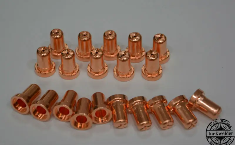 60pcs Estesa Lungo Taglio Al Plasma di Consumo Tips Elettrodi per CUT40D CUT50D PT-31 LG40 Della Torcia Pistola 30/40amp