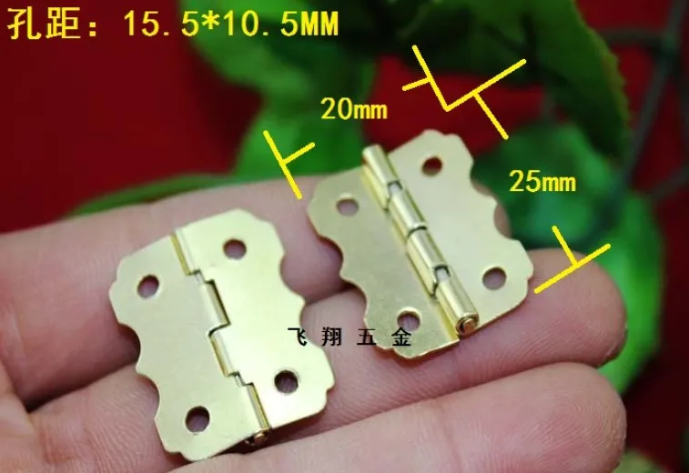 50pcs 20*25mm  Steel With Gloden  Jewelry  Butterfly  Box Door Hinge