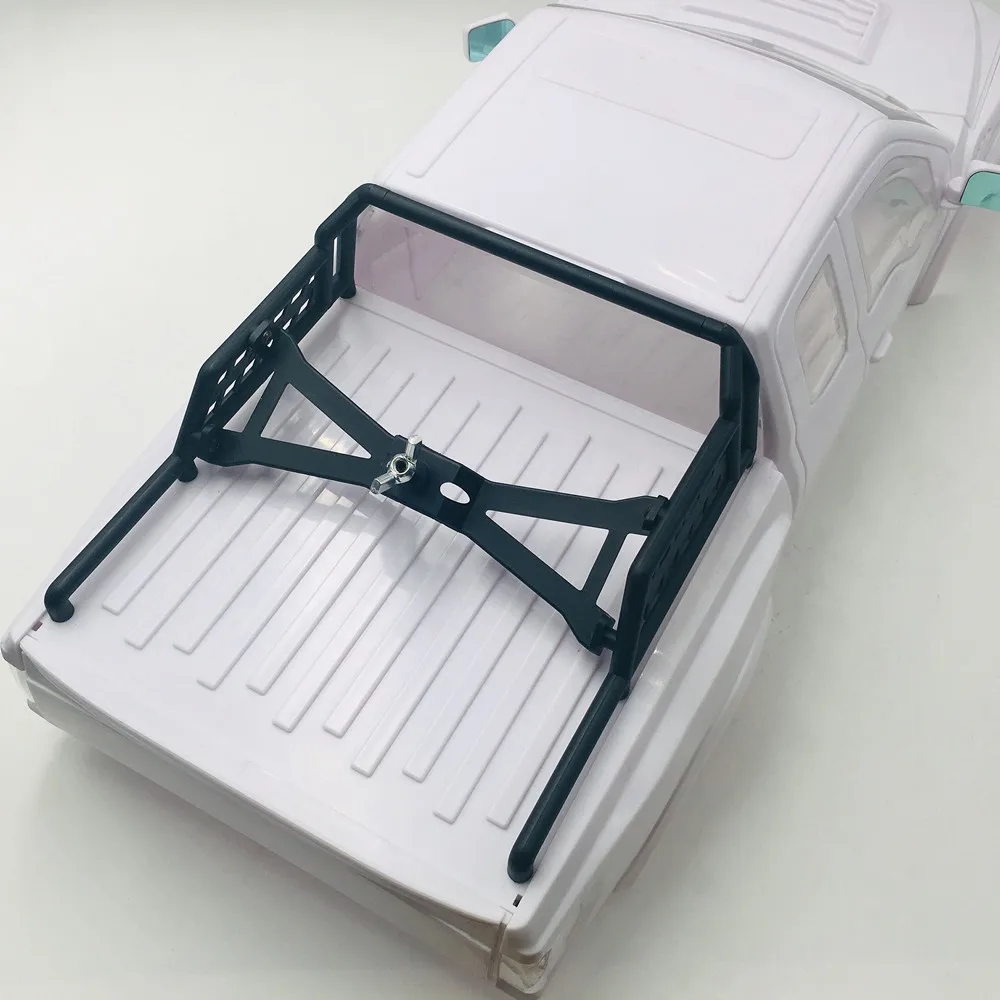KYX Racing ABS Ford Raptor Hard Body with Bumper & Spare Tire Rack 325mm Body Shell White for RC Crawler Car Traxxas TRX4 TRX-4