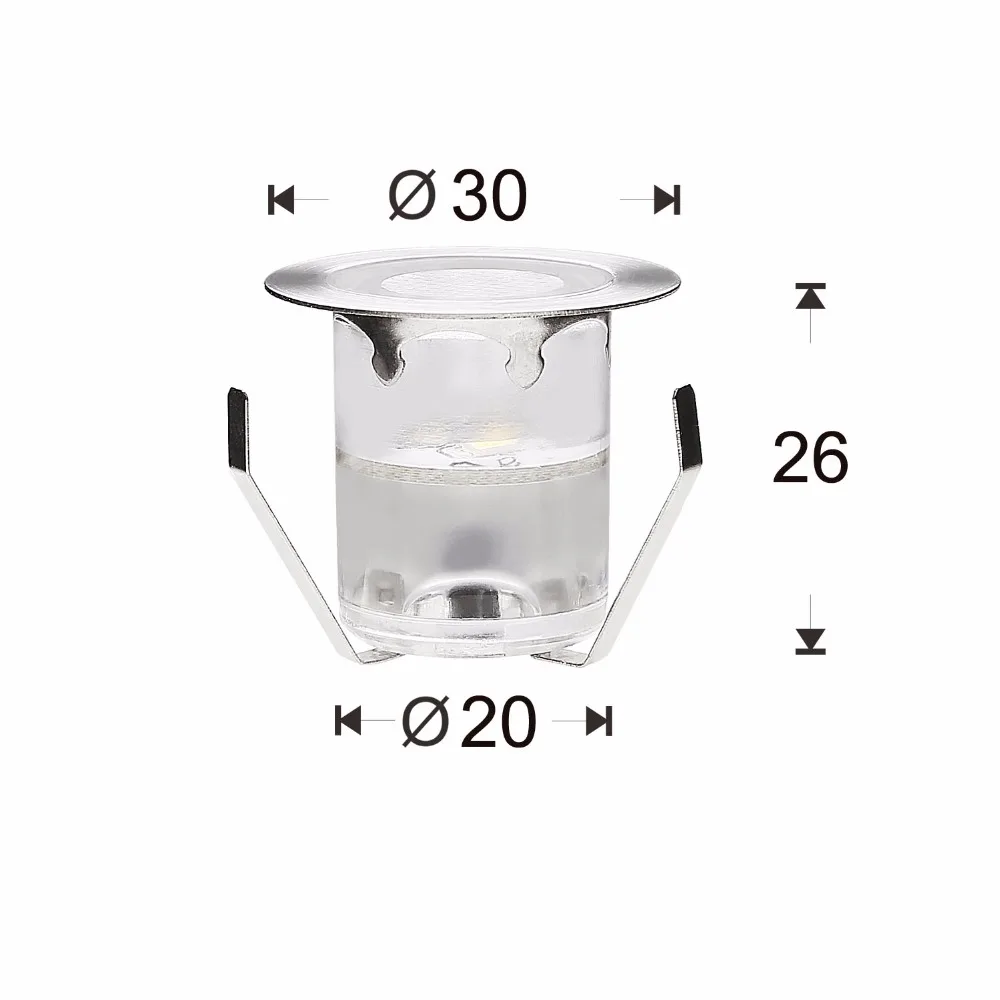 QACA الجهد المنخفض 0.6W الطابق الصمام ضوء في الهواء الطلق حديقة الباحة الدرج المشهد ديكور LED الإضاءة في الأرض 30 قطعة/المجموعة B110-30